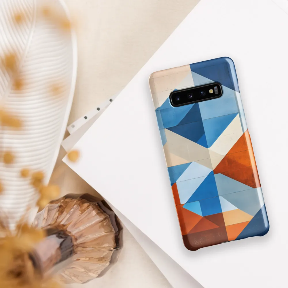 Geometric Harmony: A Vibrant Landscape | Phone Case |  S10 Plus | Snap Case | Glossy