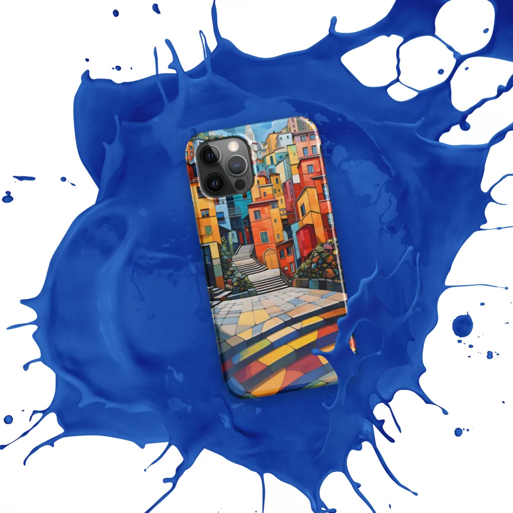 Vibrant Village: A Cubist Journey