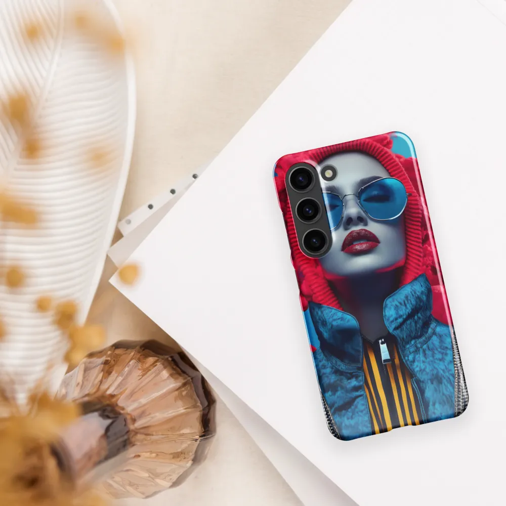Bold Elegance in Digital Fashion | Phone Case |  S23 | Snap Case | Glossy