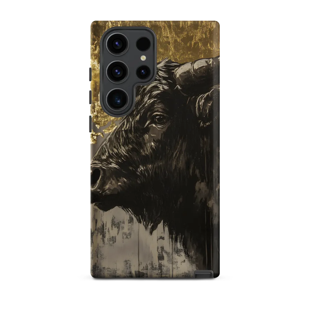 Majestic Bull Against the Golden Horizon