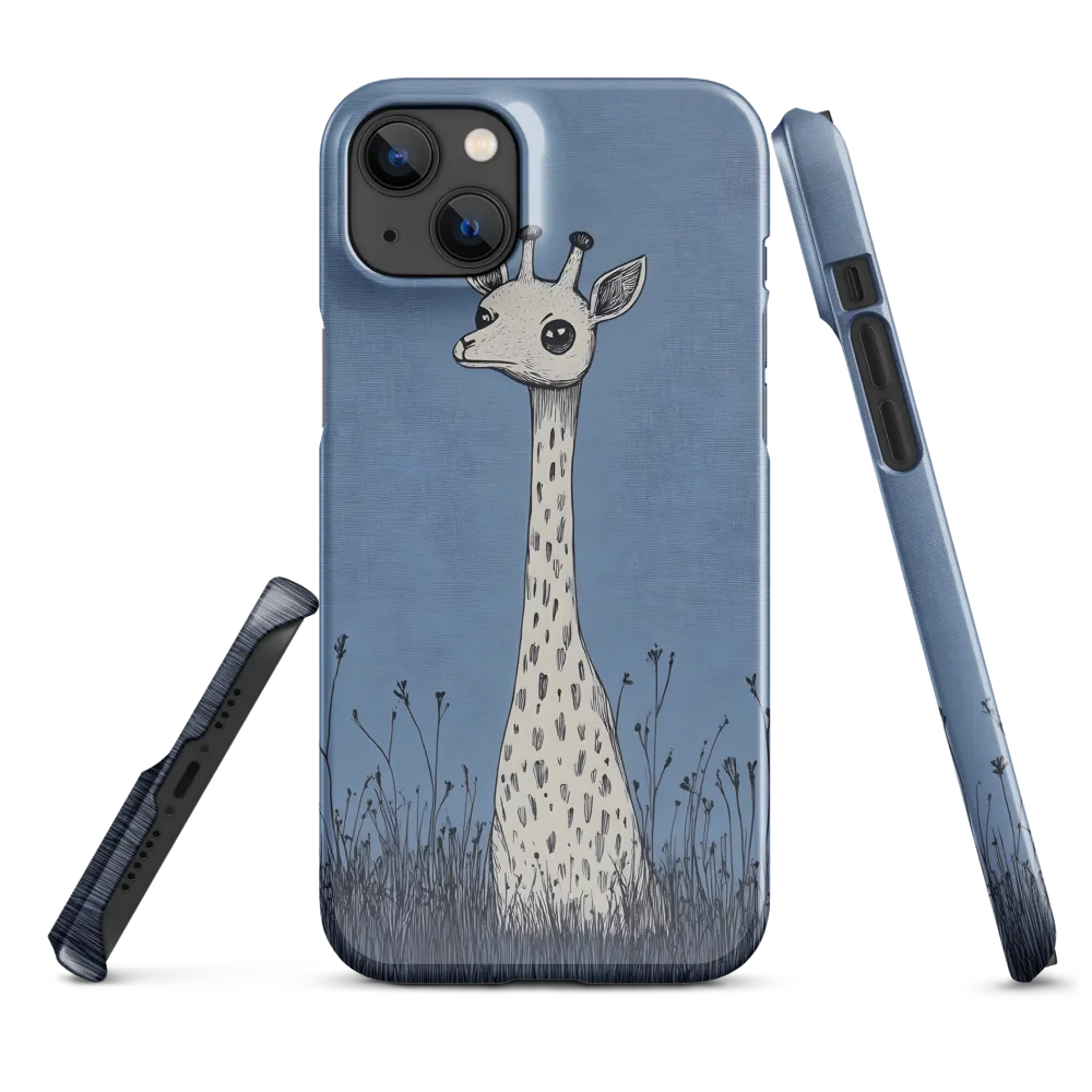 Whimsical Giraffe in Blue