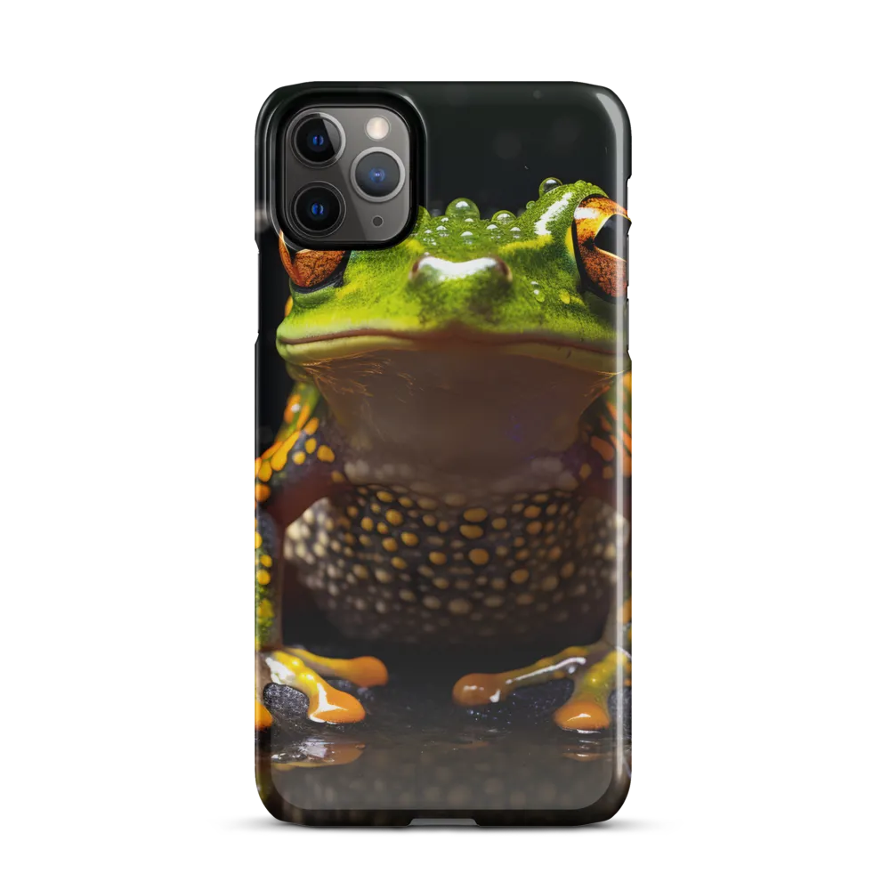 Emerald Elegance: The Frog in Focus | Phone Case |  11 Pro Max | Snap Case | Glossy