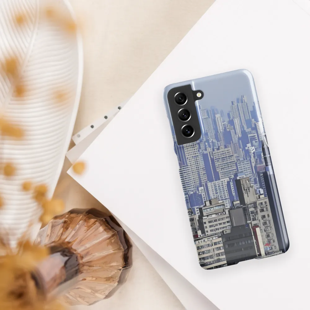 Urban Symphony: A Cityscape in Blues and Grays