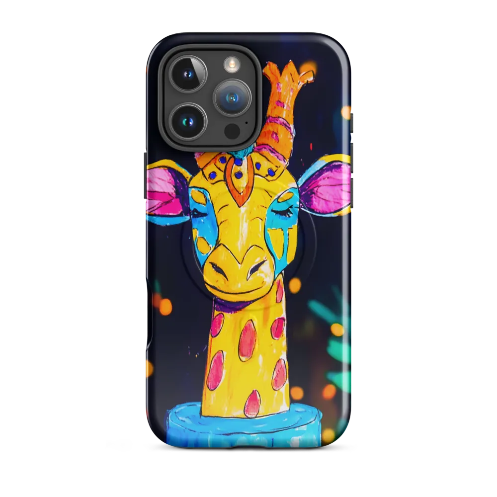 Whimsical Giraffe in Vibrant Colors