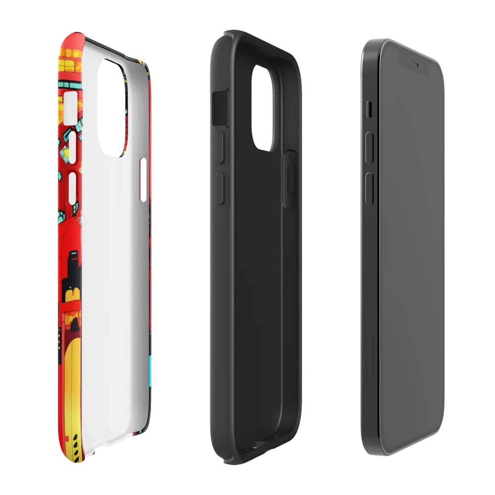 Neon Dreams: A Cyberpunk Cityscape | Phone Case |  12 Pro | Tough Case | Matte