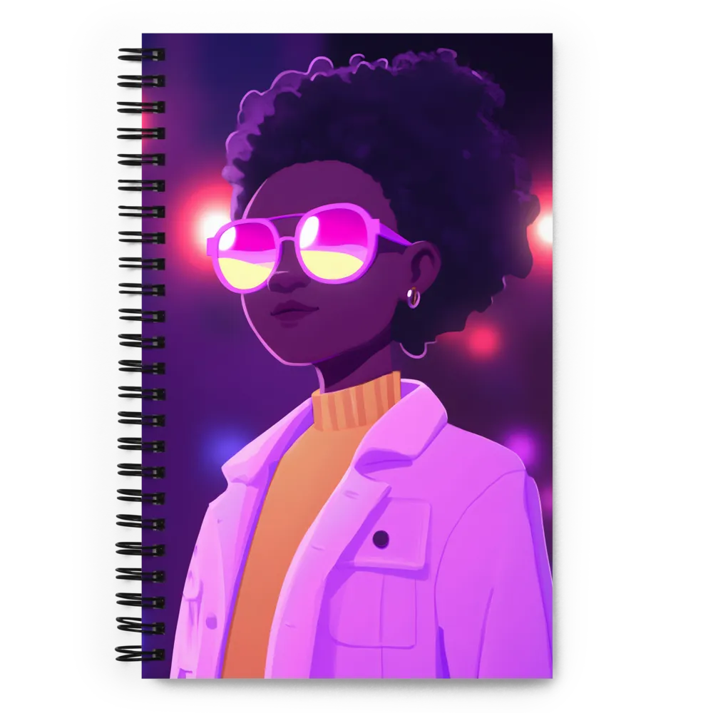 A Vibrant Soul in Shades | Spiral Notebook