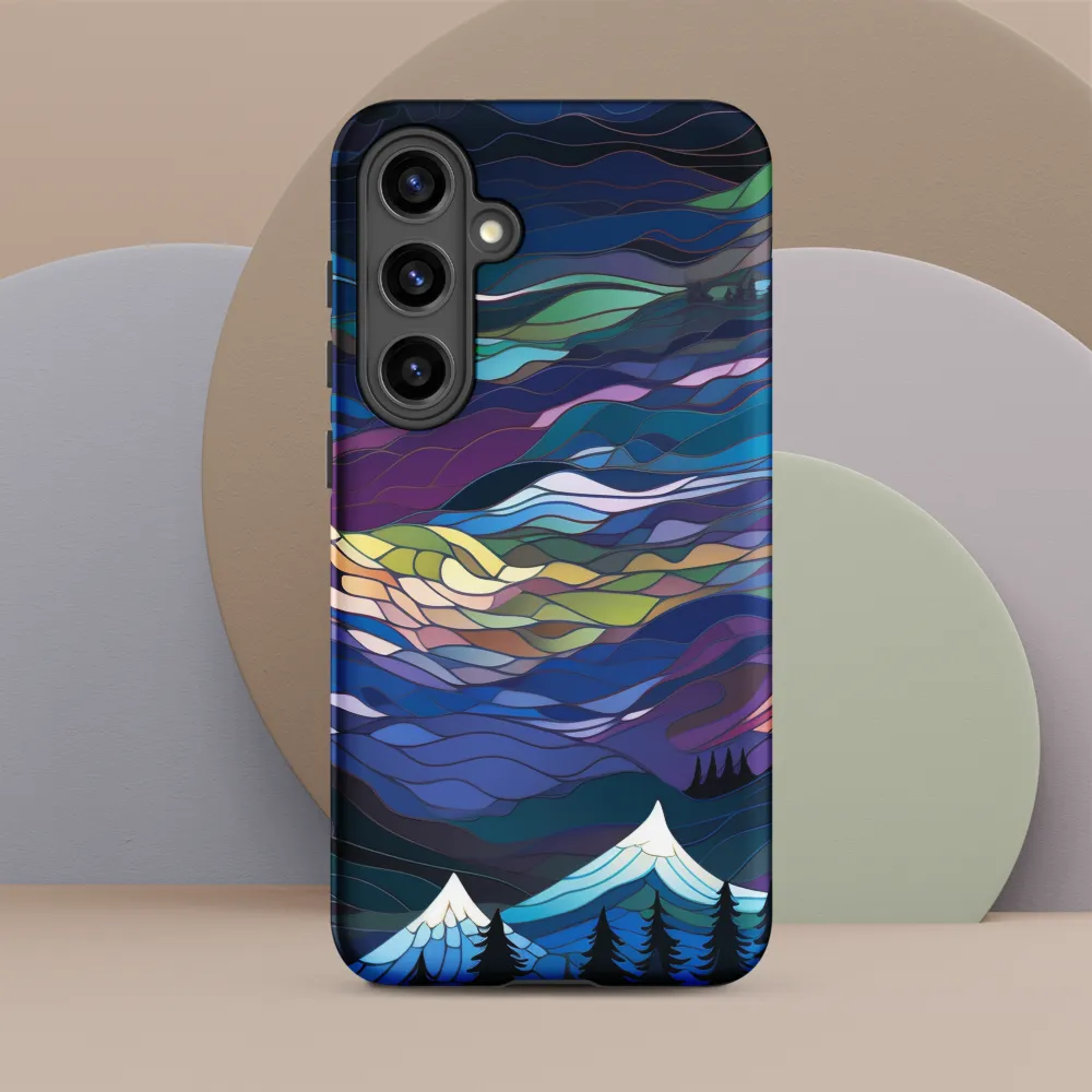 Twilight Peaks: An Abstract Mountain Landscape