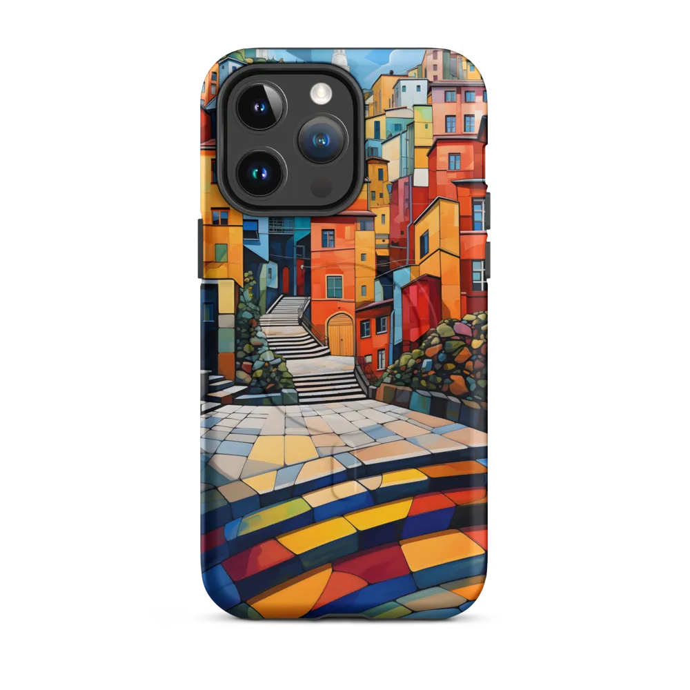 Vibrant Village: A Cubist Journey