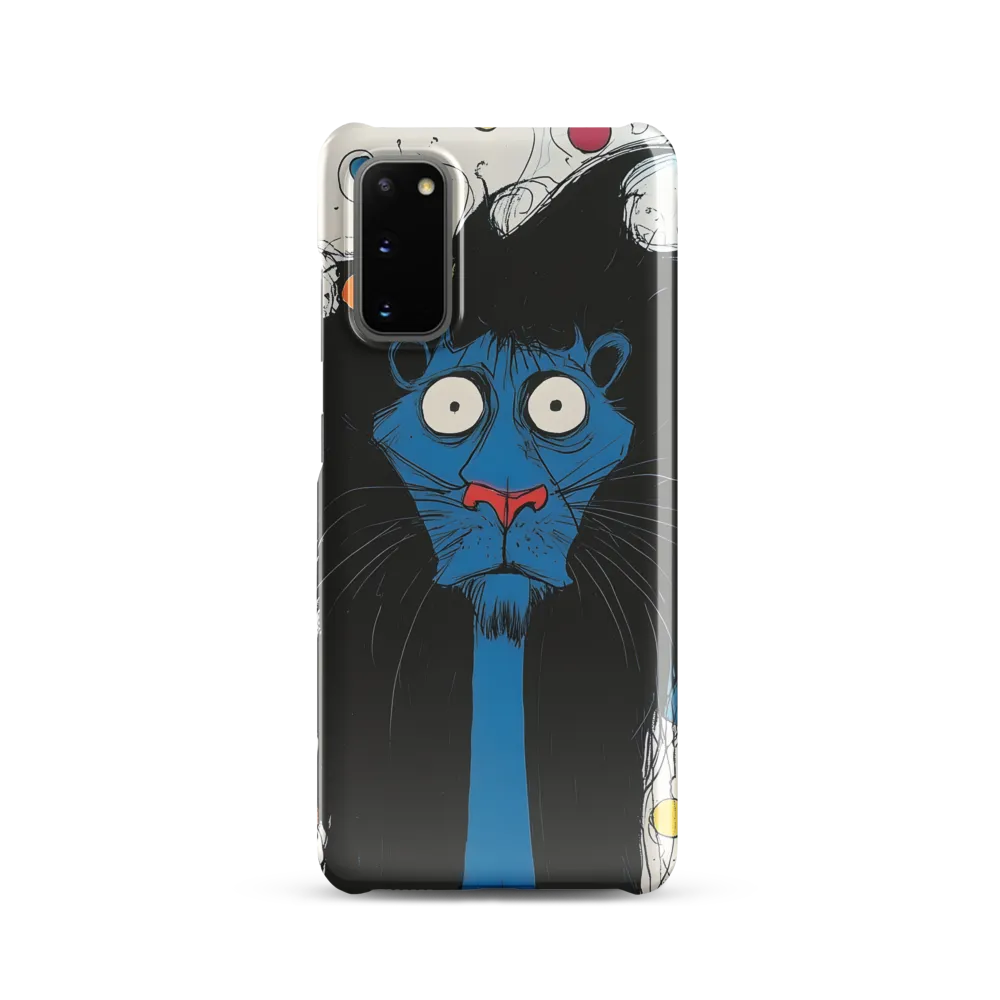 Whimsical Blue Lion