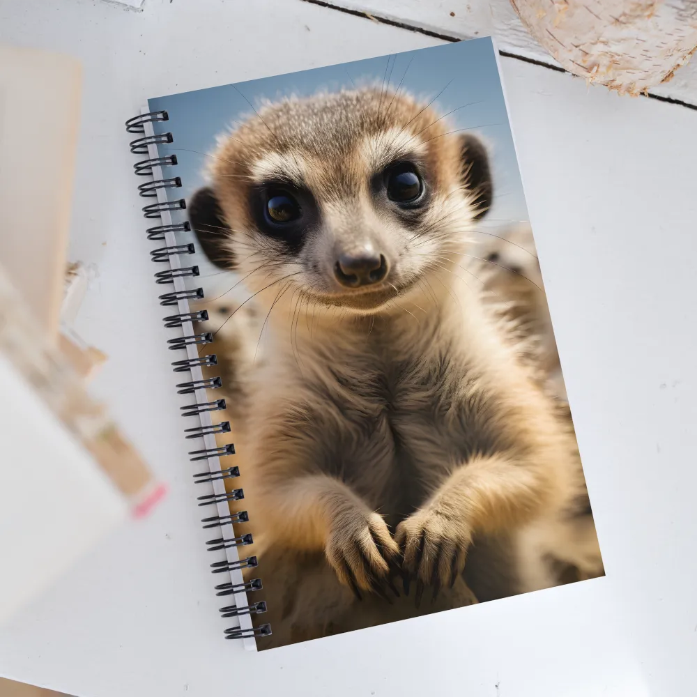 Curious Stance: The Meerkat's Gaze | Spiral Notebook