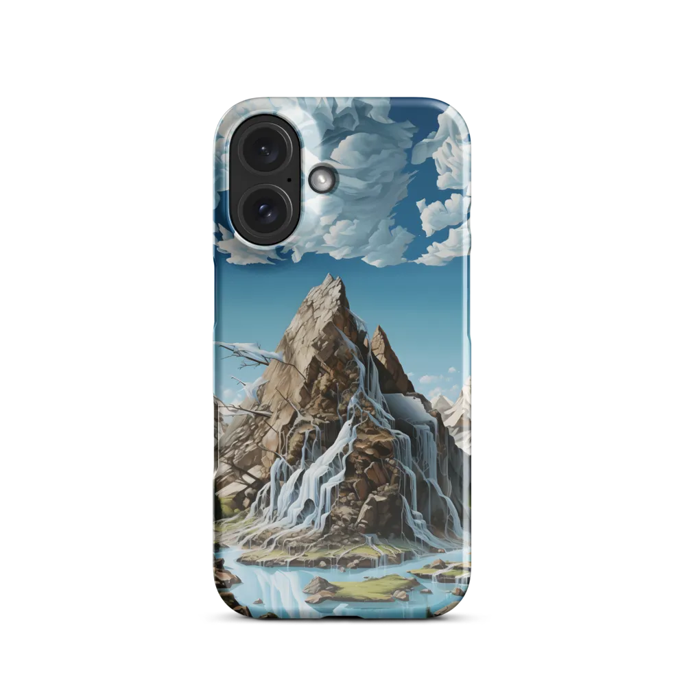 Majestic Cascade: A Mountain Masterpiece | Phone Case |  16 | Snap Case | Glossy