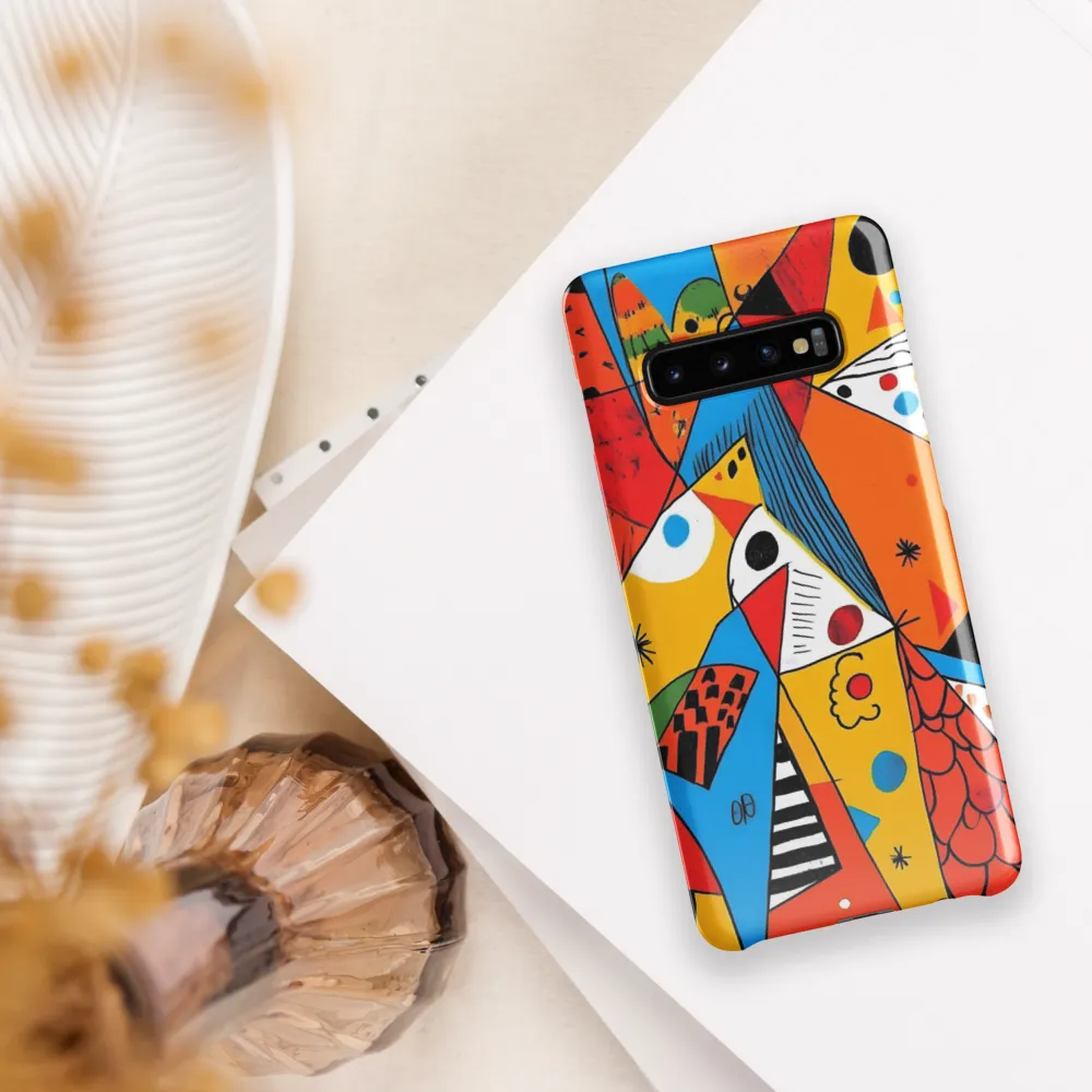 Geometric Playground: A Colorful Journey Through Abstract Landscapes | Phone Case |  S10 Plus | Snap Case | Glossy