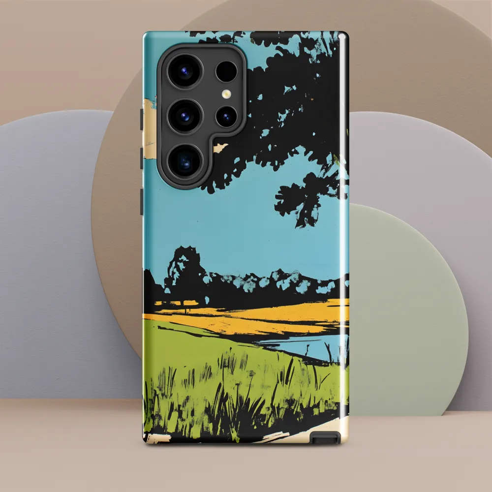 Vibrant Landscape in Pop Art Style