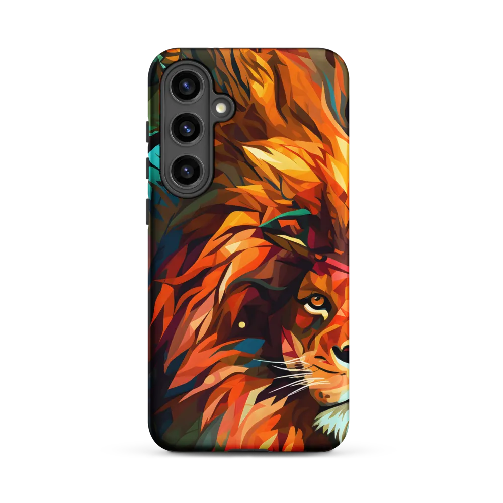 Majestic Gaze: The Polygonal Lion