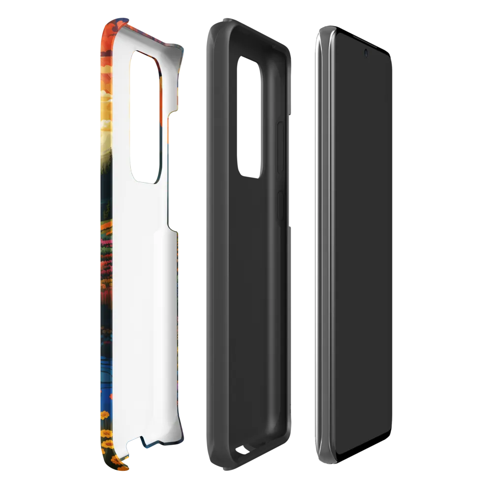 Serenity in Sunset: A Winding River's Embrace | Phone Case |  S20 Ultra | Tough Case | Matte