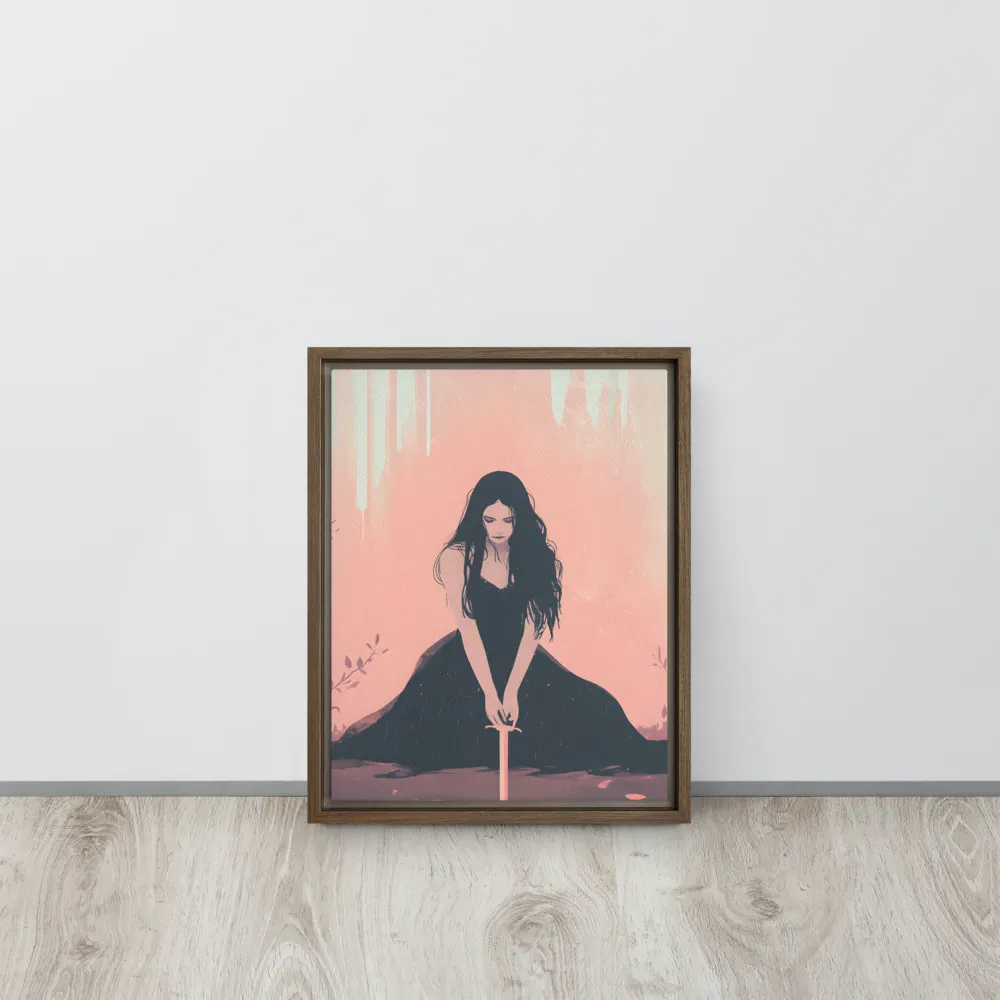 The Guardian of Solitude | Canvas with Brown Frame | 11″×14″