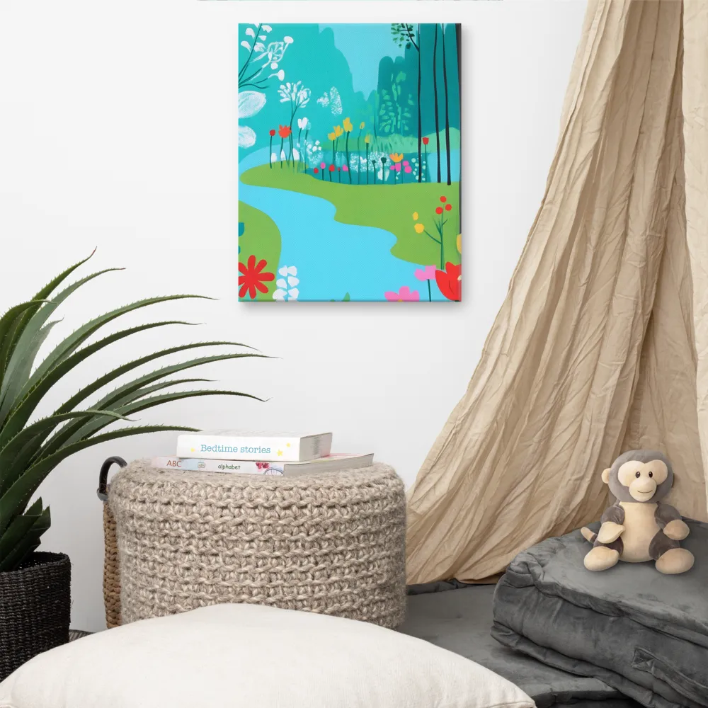 Whispers of Spring: A Colorful Retreat | Canvas | 16″×20″