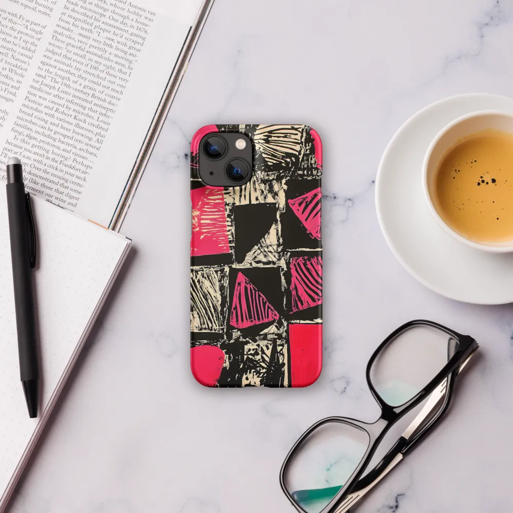 Geometric Symphony in Pink and Black