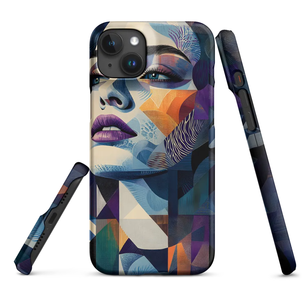 Fragmented Mystery: A Modern Portrait | Phone Case |  15 Plus | Snap Case | Matte