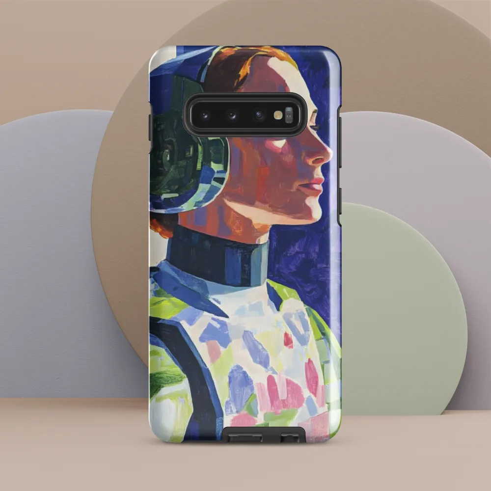 Beyond the Stars: A Contemplative Astronaut | Phone Case |  S10 Plus | Tough Case | Glossy