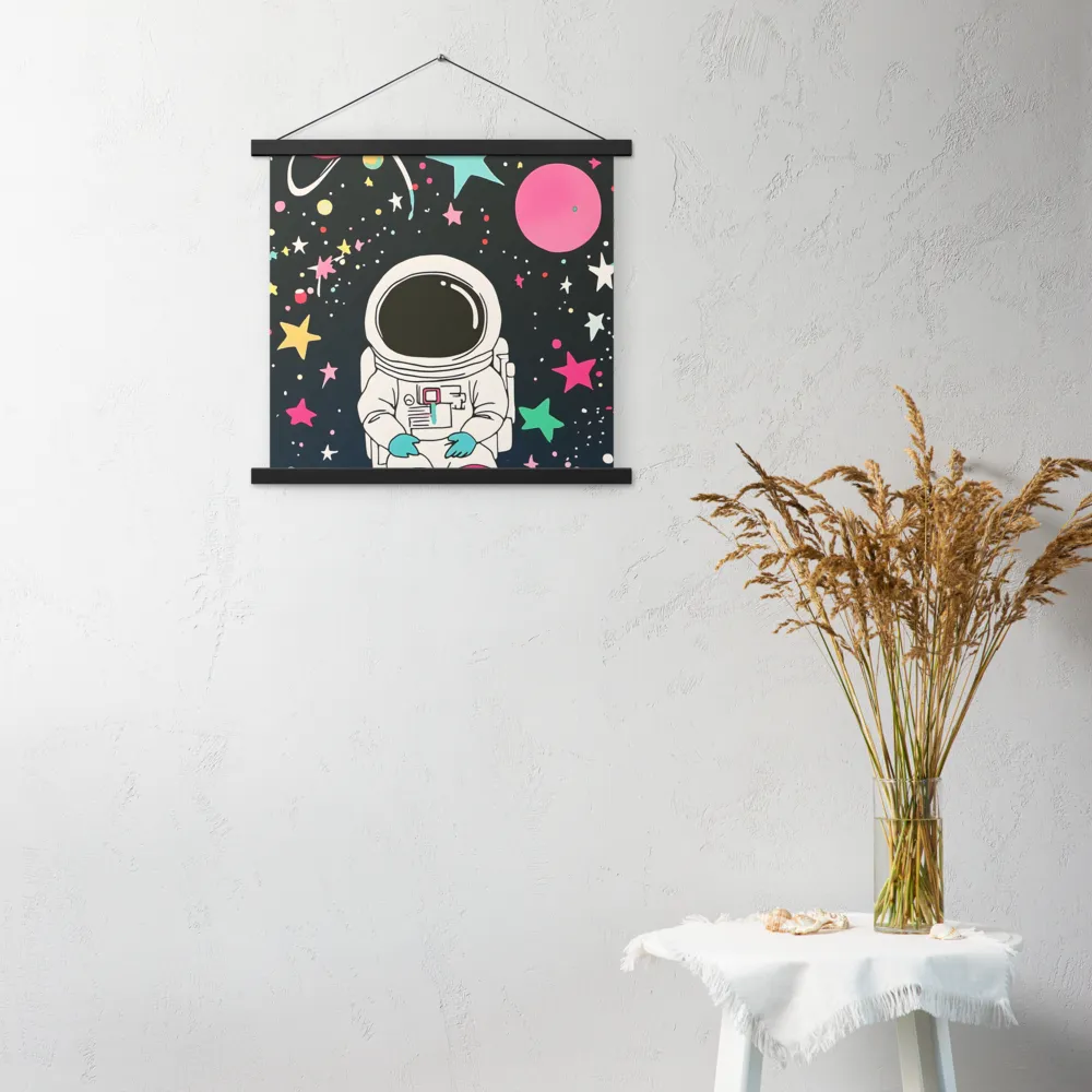 Cosmic Dreamer | Poster With Black Wood Hanger | 18″×18″