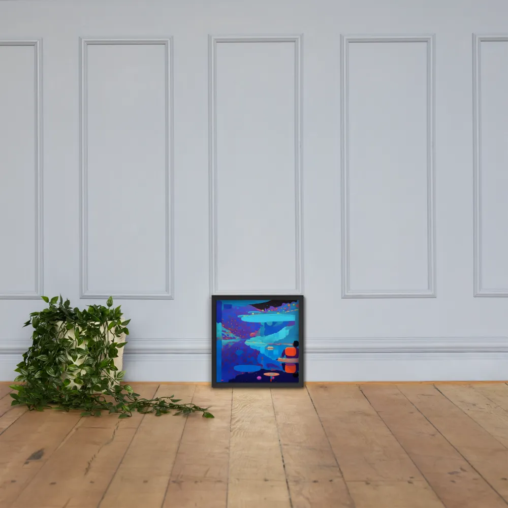 Reflections of Serenity | Poster with Black Frame | 14″×14″