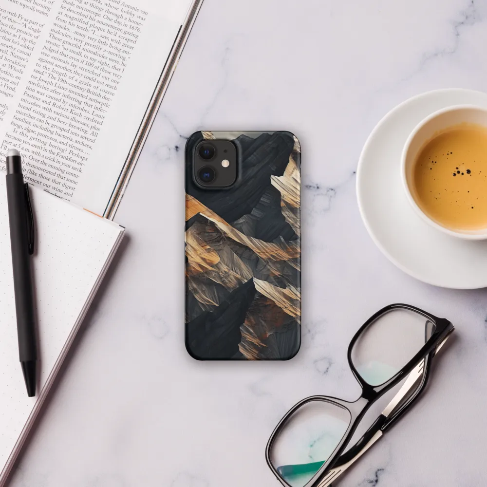 Ethereal Peaks: A Dance of Light and Shadow | Phone Case |  12 Mini | Snap Case | Matte
