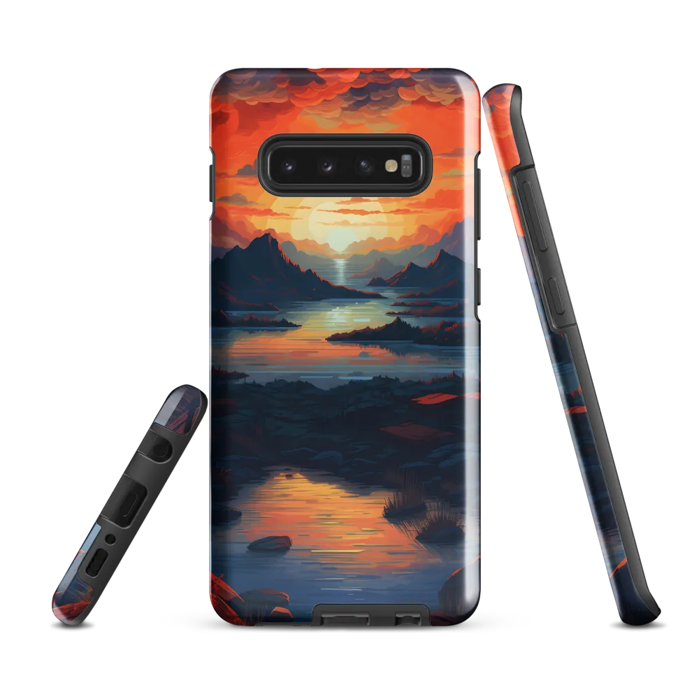 Ethereal Evening: A Digital Dusk | Phone Case |  S10 Plus | Tough Case | Glossy