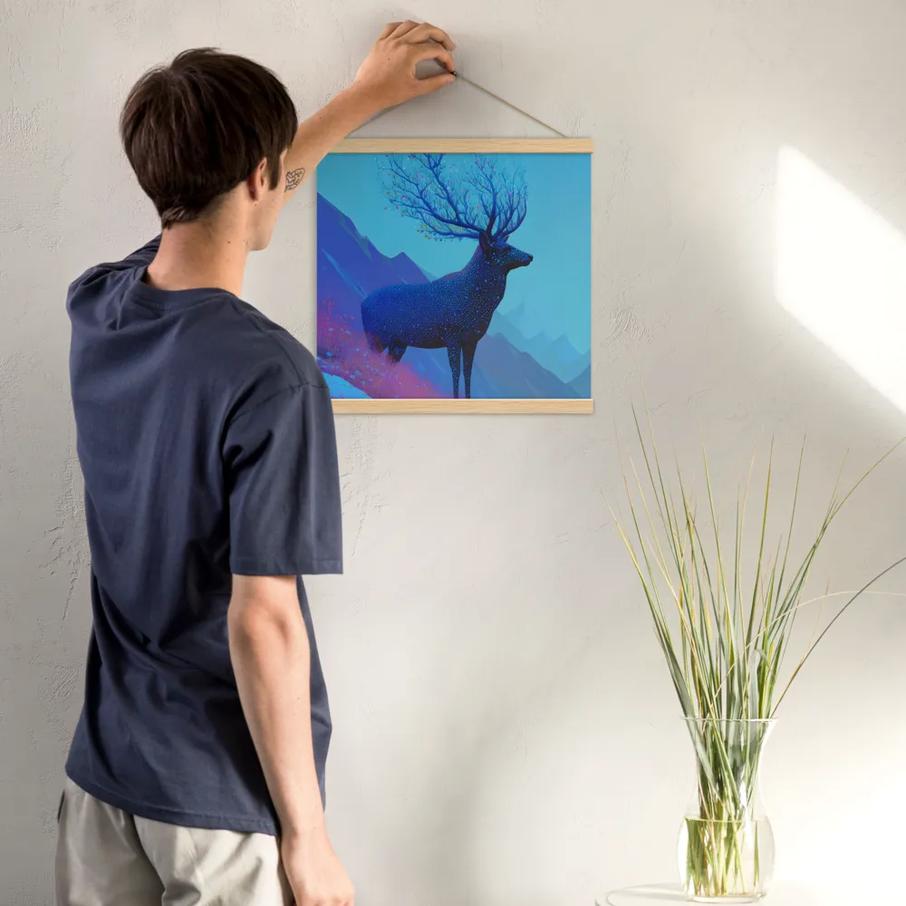 Ethereal Harmony | Poster With Oak Wood Hanger | 16″×16″