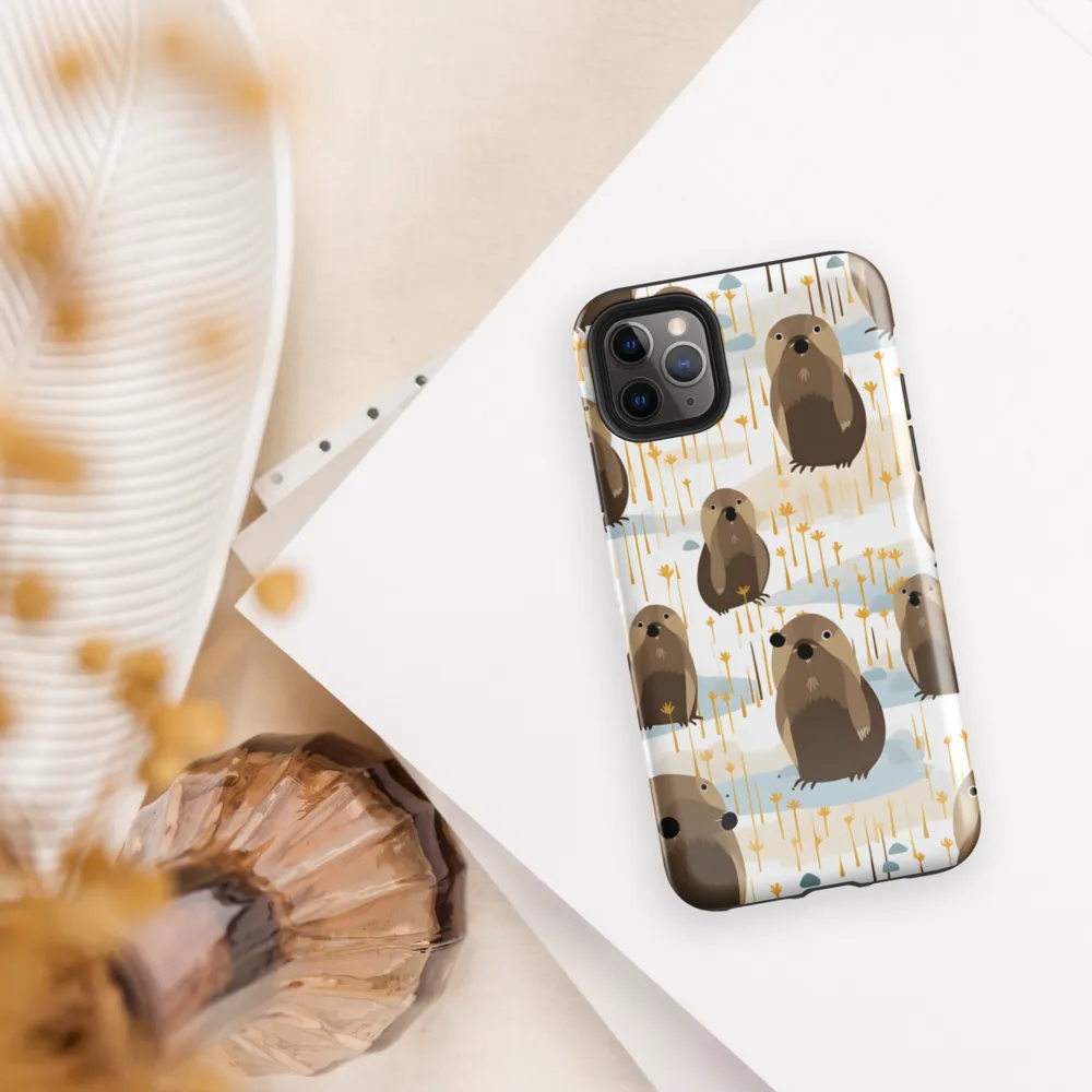 Whimsical Waters: A Celebration of Otters and Seals | Phone Case |  11 Pro Max | Tough Case | Glossy