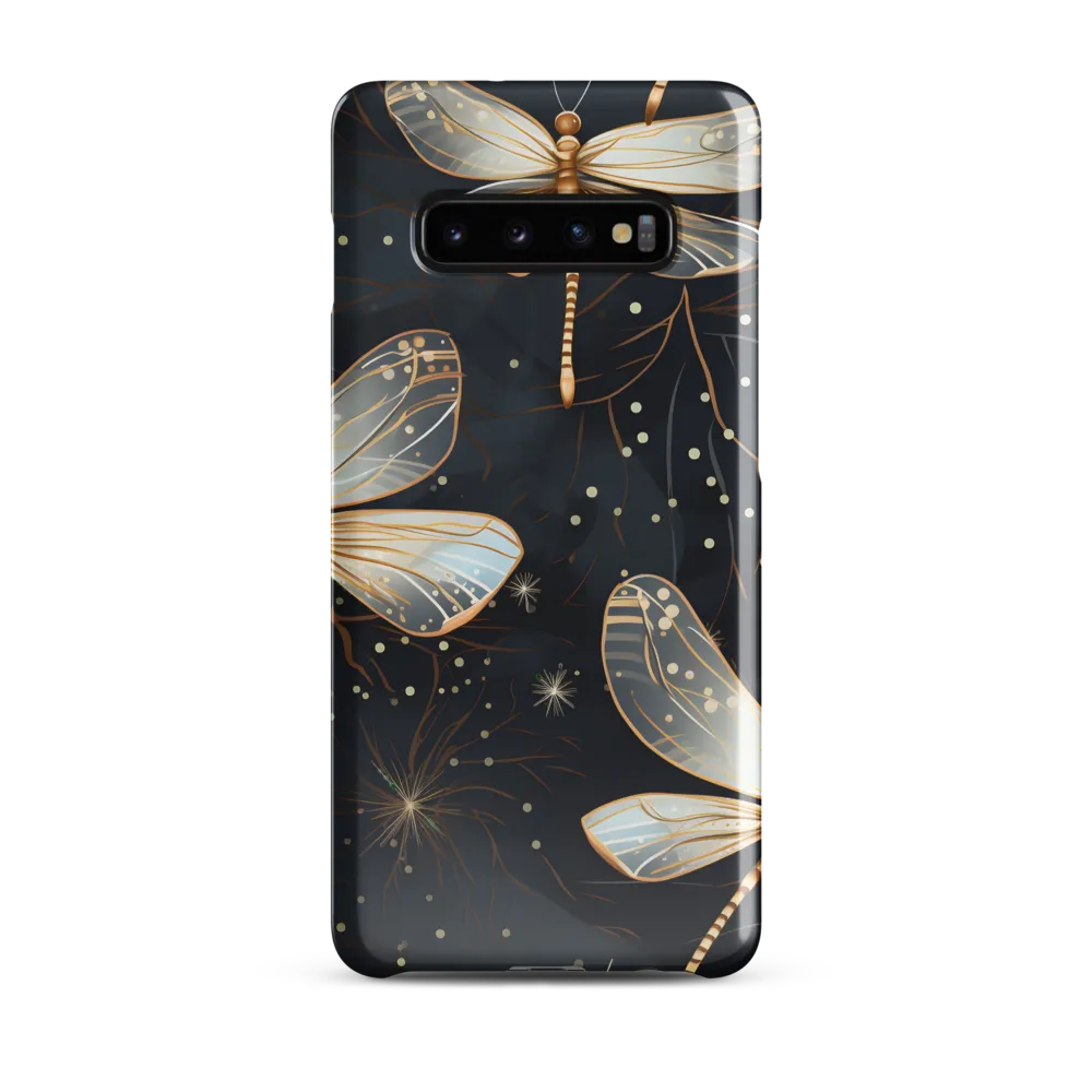 Ethereal Dance: Dragonflies in a Midnight Garden | Phone Case |  S10 Plus | Snap Case | Glossy