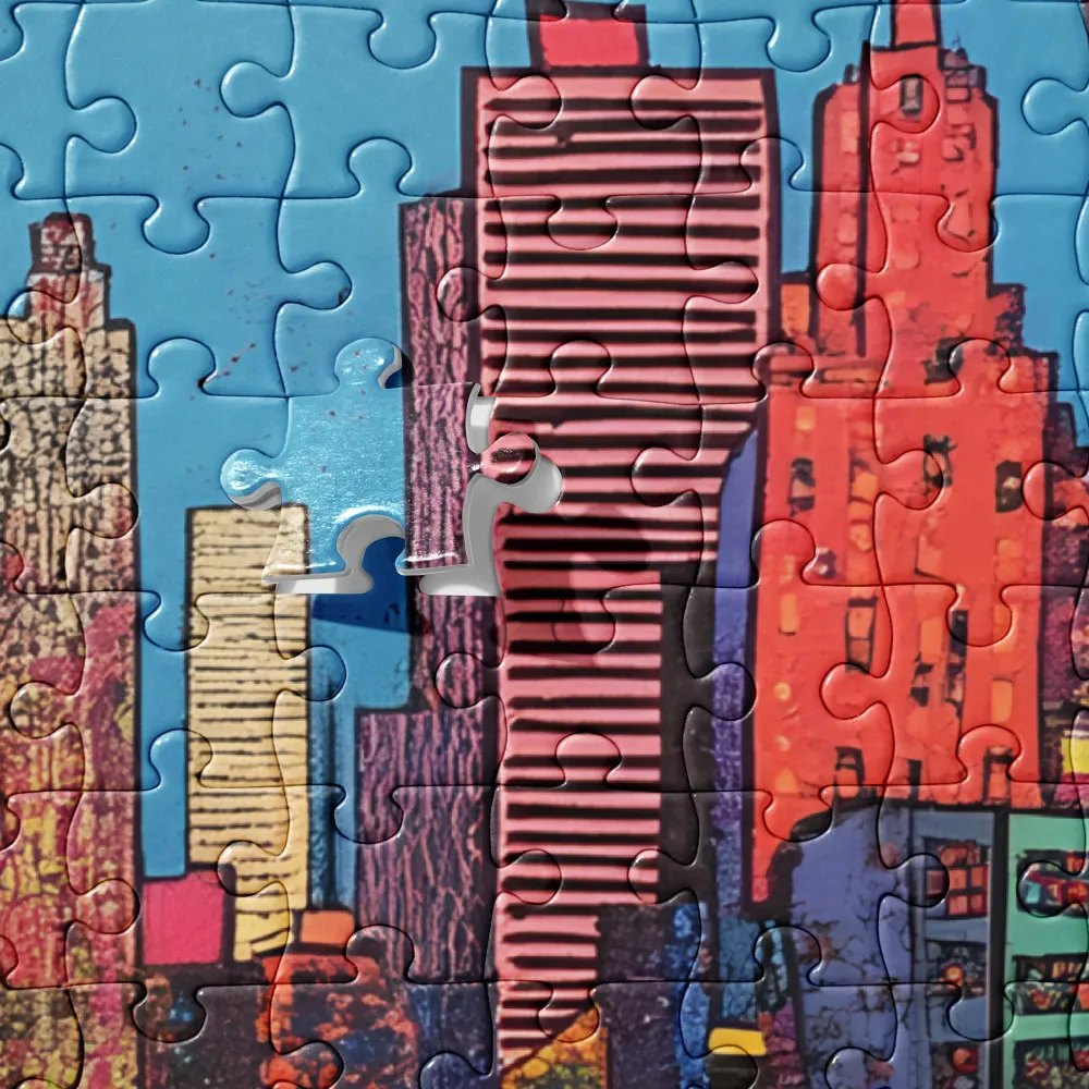 Urban Vibrance: A Pop Art Cityscape | Jigsaw Puzzle | 252/520 pieces