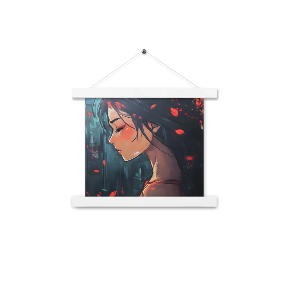 Whispers of Melancholy | Poster With White Wood Hanger | 10″×10″