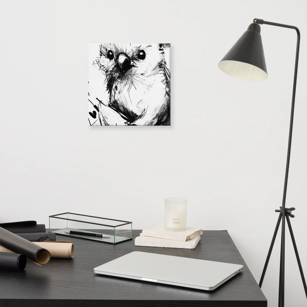 Whimsical Koala in Ink | Canvas | 12″×12″