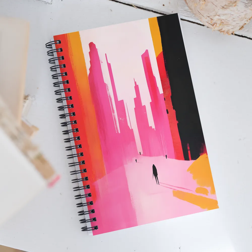 Urban Echoes in Pink | Spiral Notebook