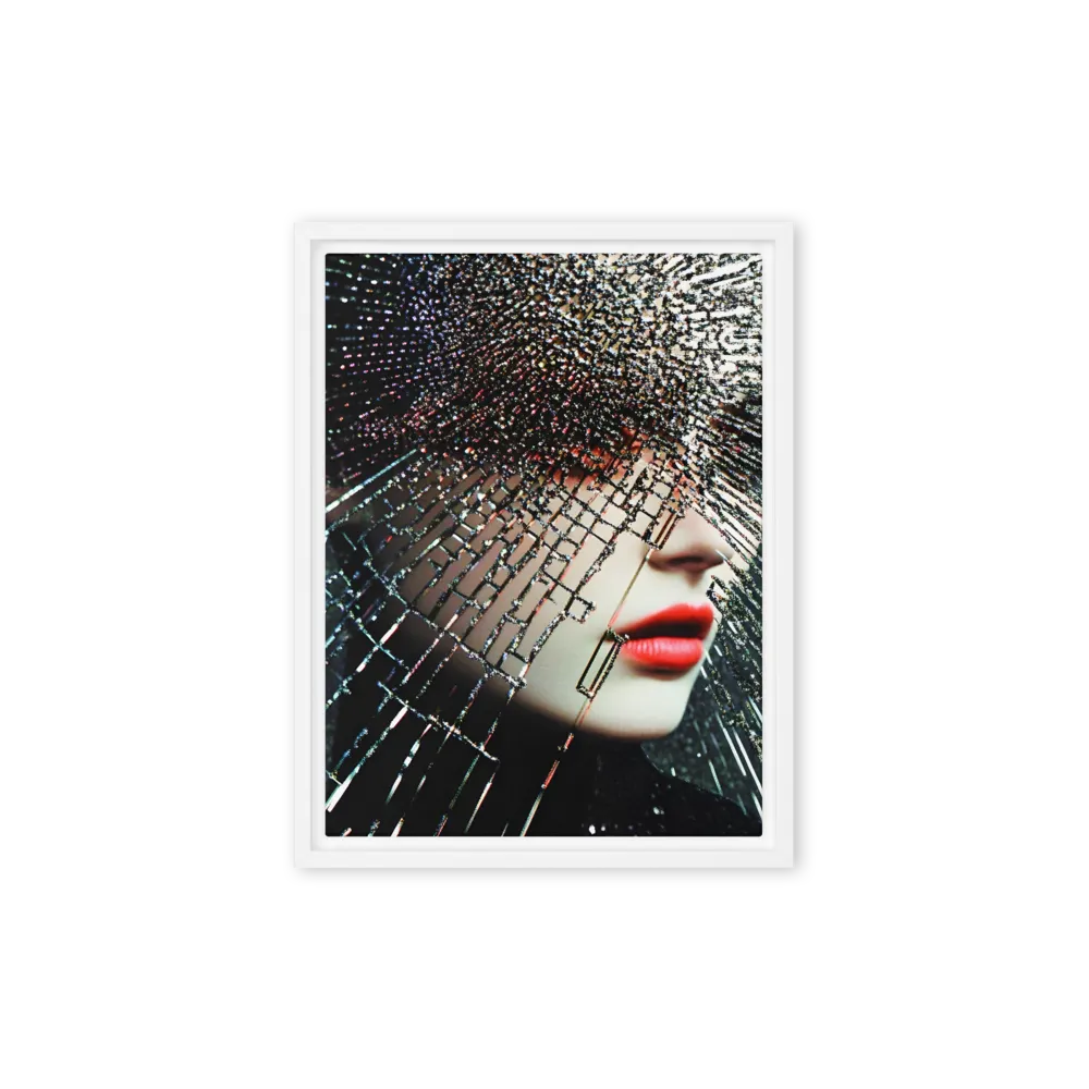 Fractured Identity | Canvas with White Frame | 9″×12″