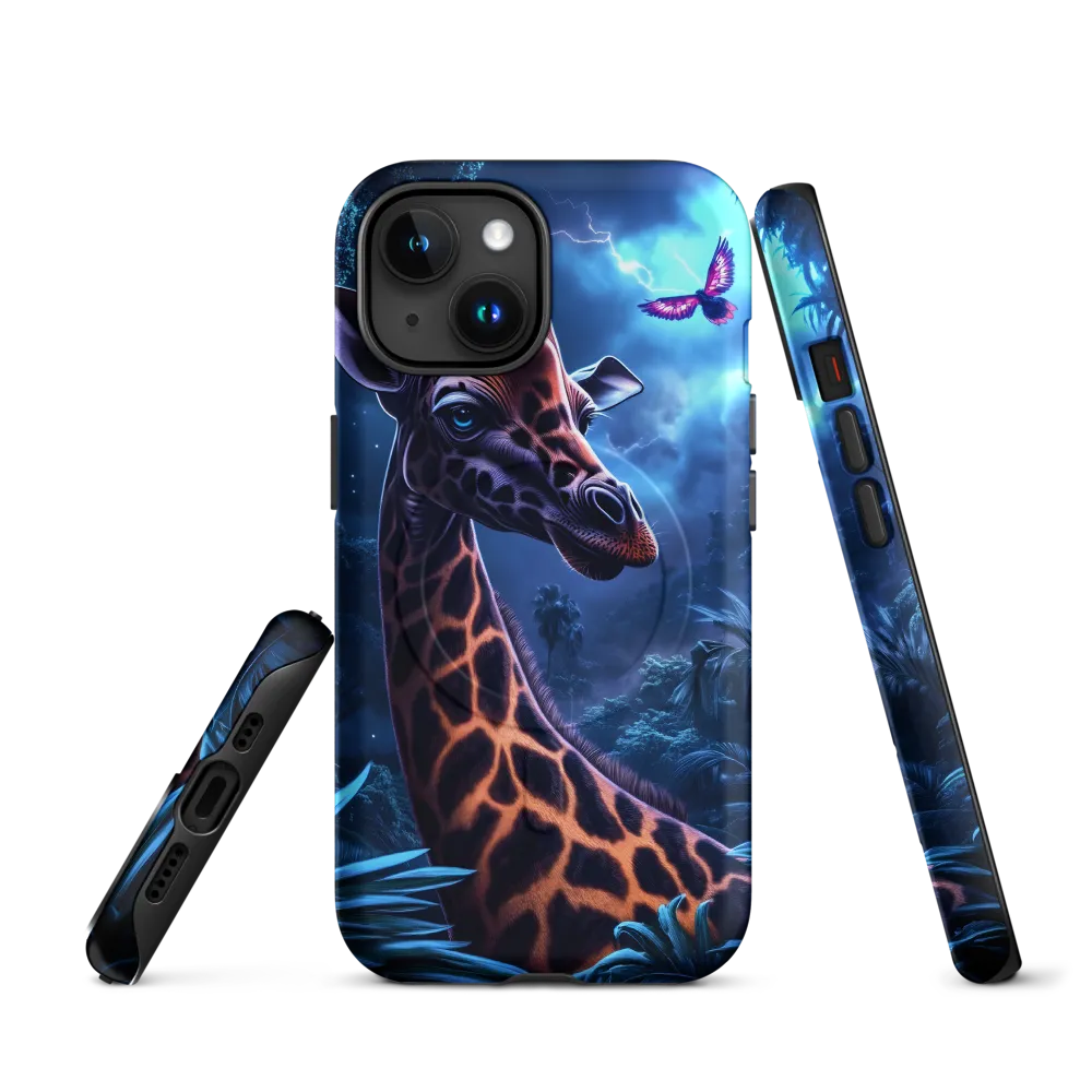 Mystical Giraffe in Twilight Jungle
