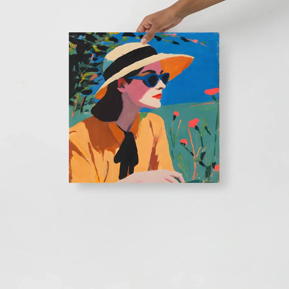 Woman in Sunhat 
 Poster | 18″x 18″