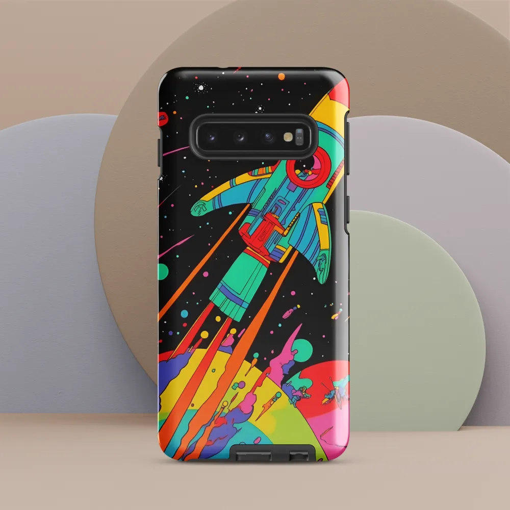 Cosmic Voyage: The Neon Lift-Off