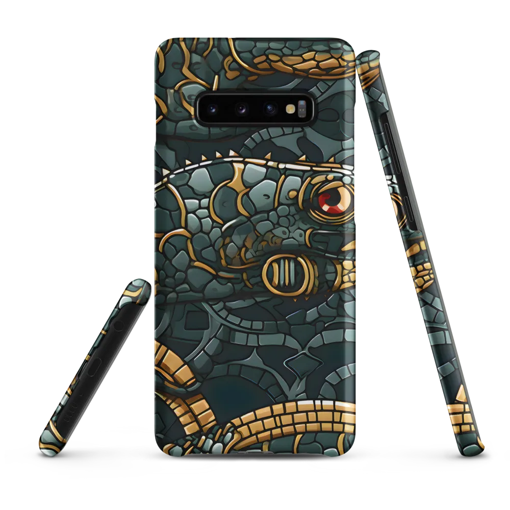 Reptilian Elegance: A Digital Art Nouveau Tapestry