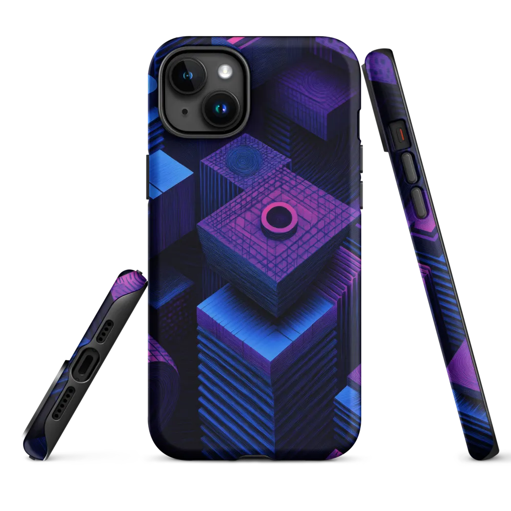 Geometric Dreams in Blue and Purple