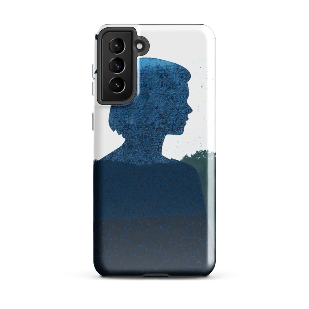 Blue Contemplation | Phone Case |  S21 Plus | Tough Case | Glossy