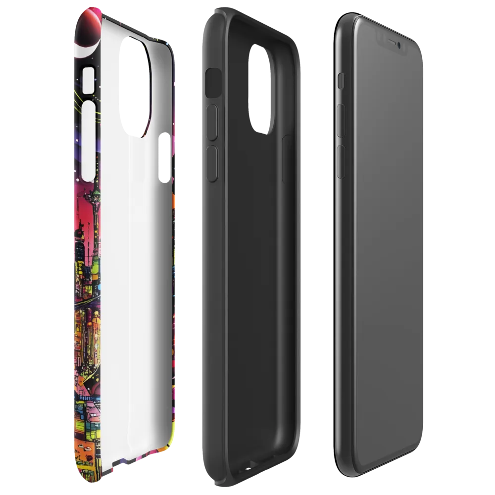 Neon Odyssey: A Journey Through Futuristic Realms | Phone Case |  11 Pro Max | Tough Case | Glossy