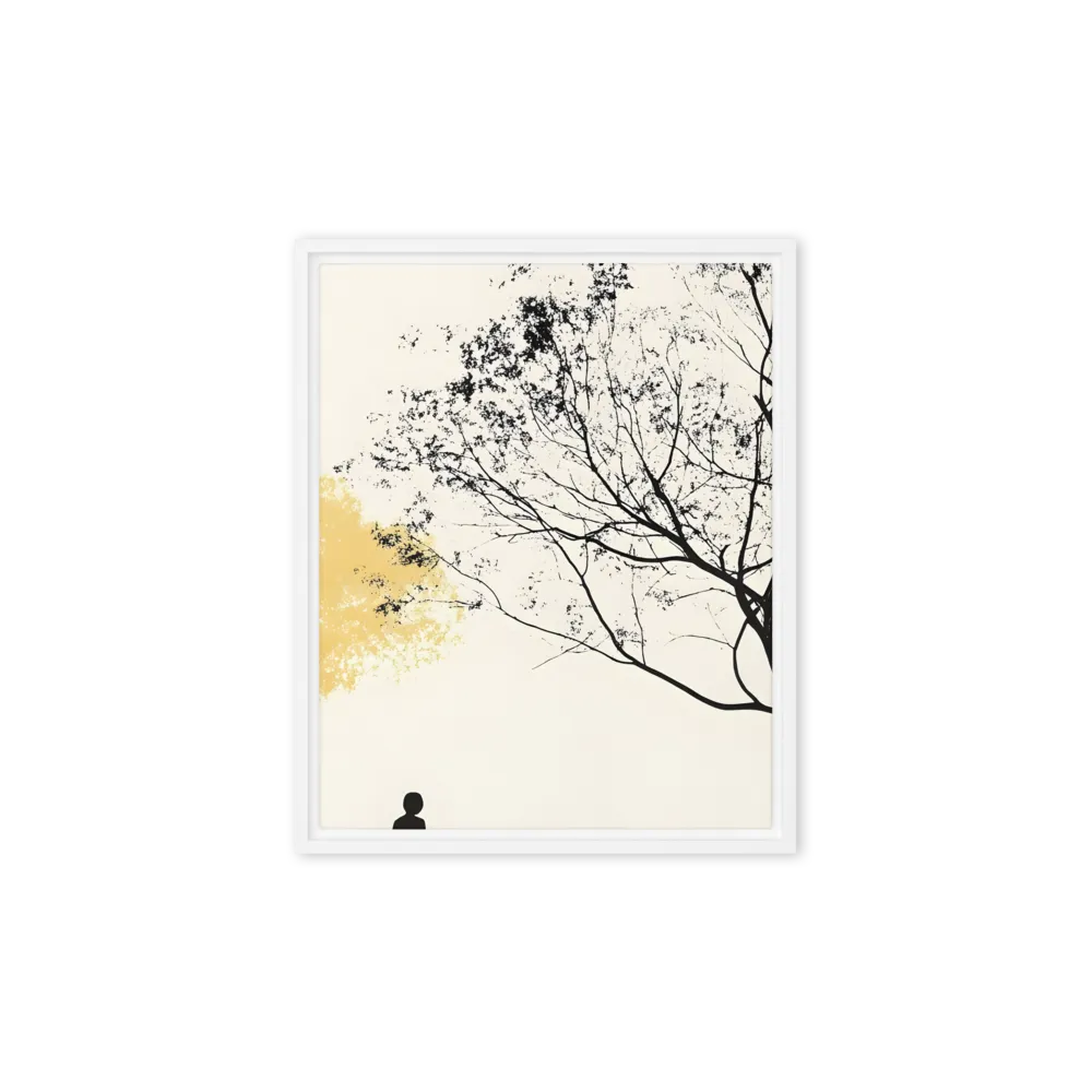 Whispers of Solitude | Canvas with White Frame | 8″×10″