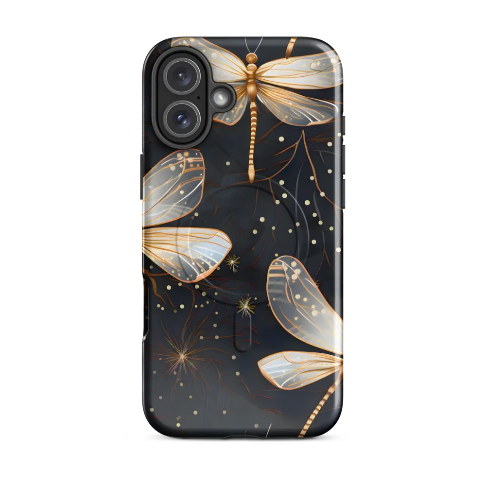 Ethereal Dance: Dragonflies in a Midnight Garden