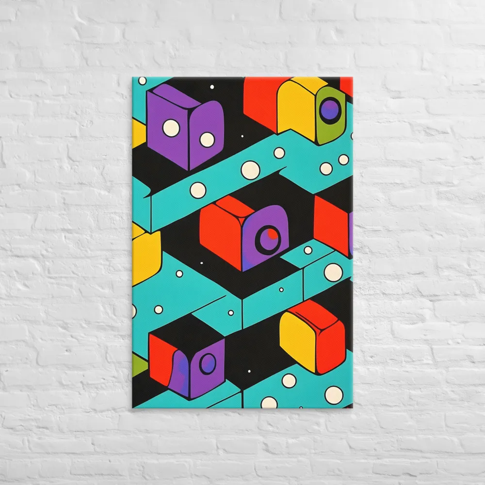 Vibrant Geometric Harmony | Canvas | 32″×48″