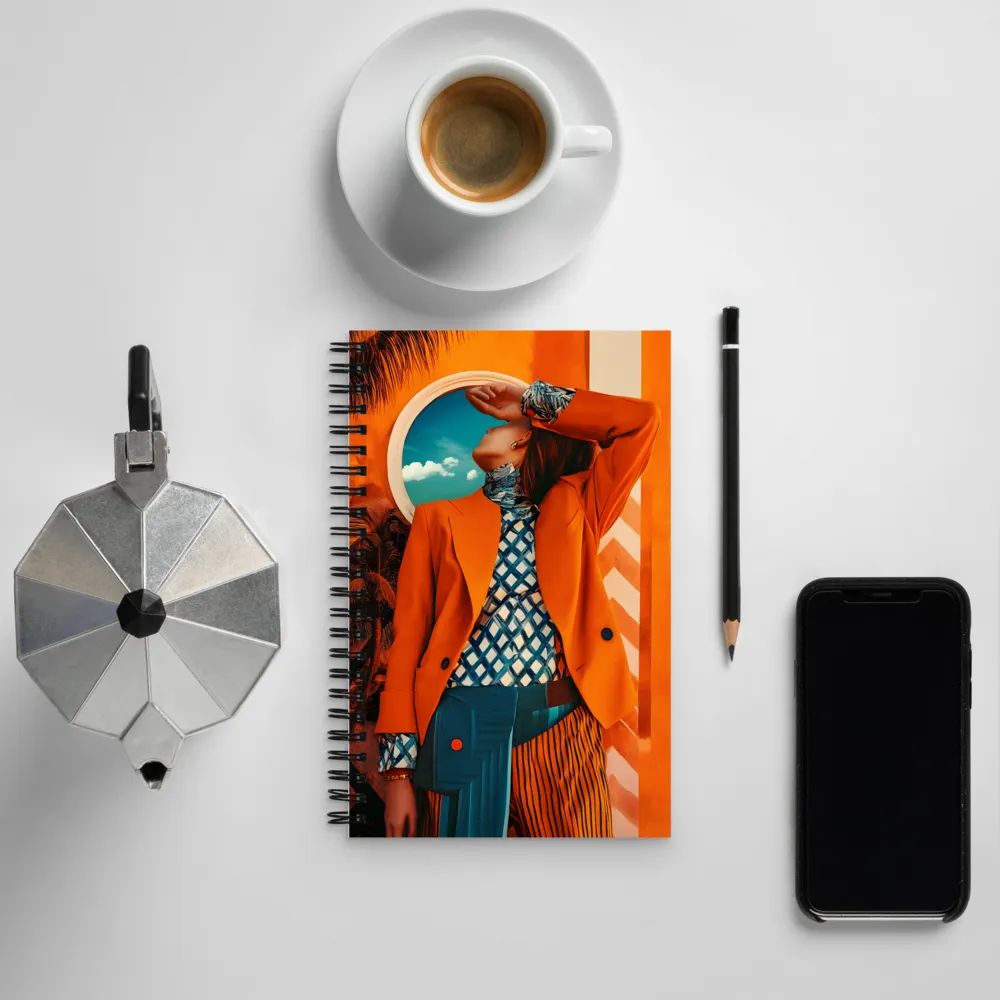 Vibrant Interplay: A Fusion of Fashion and Nature | Spiral Notebook