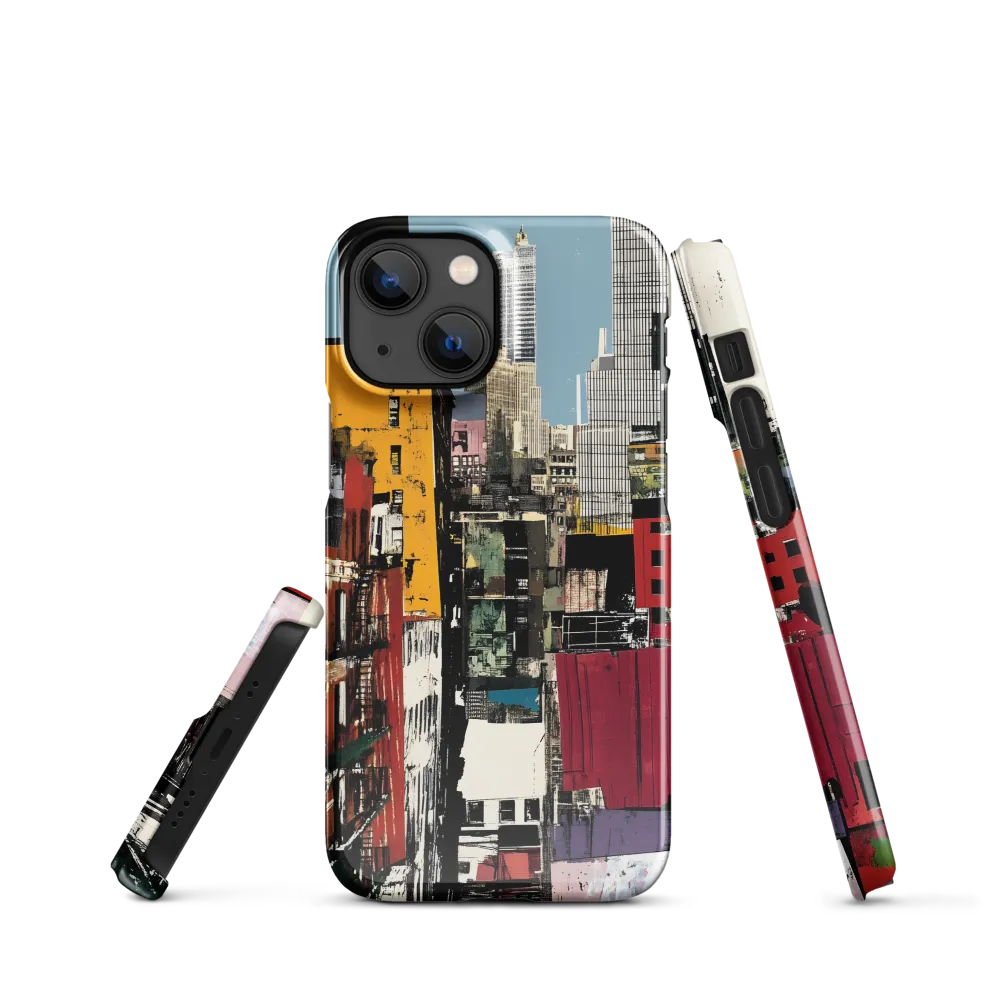 Urban Collage: A Vivid Cityscape | Phone Case |  13 Mini | Snap Case | Glossy