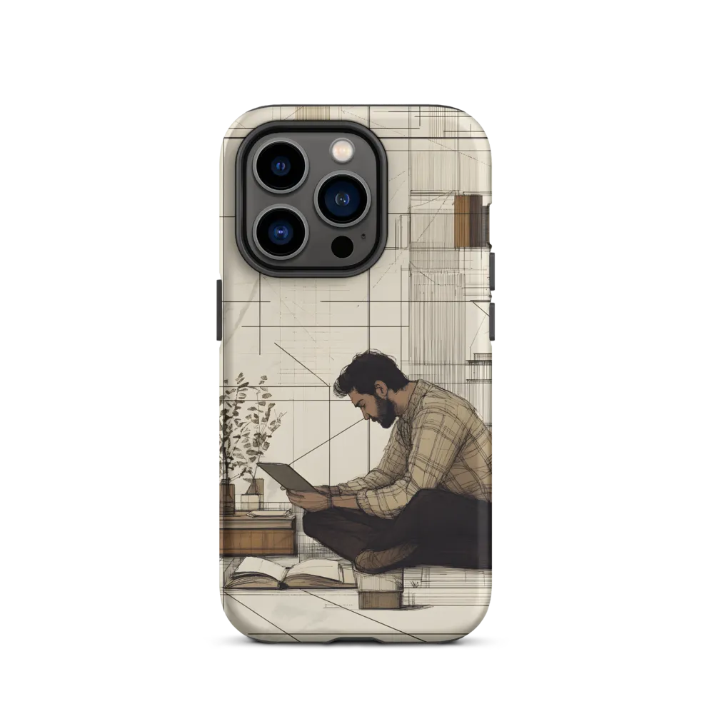 Quiet Reflections in Line | Phone Case |  14 Pro | Tough Case | Matte