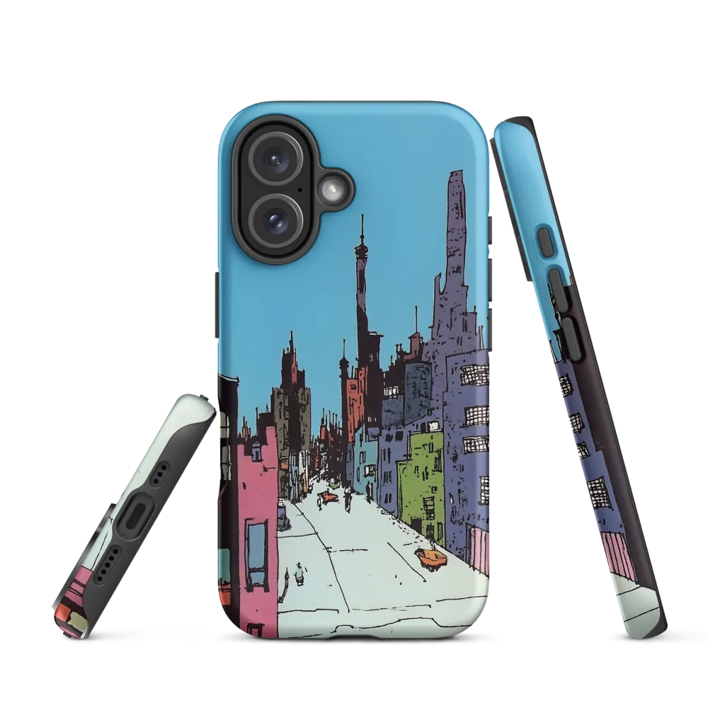 Vibrant Cityscape under the Moon | Phone Case